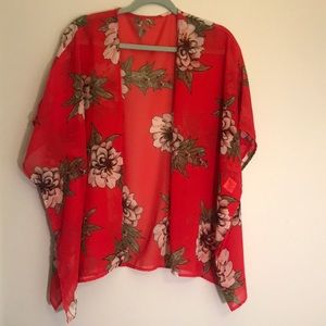 Sheer Floral kimono